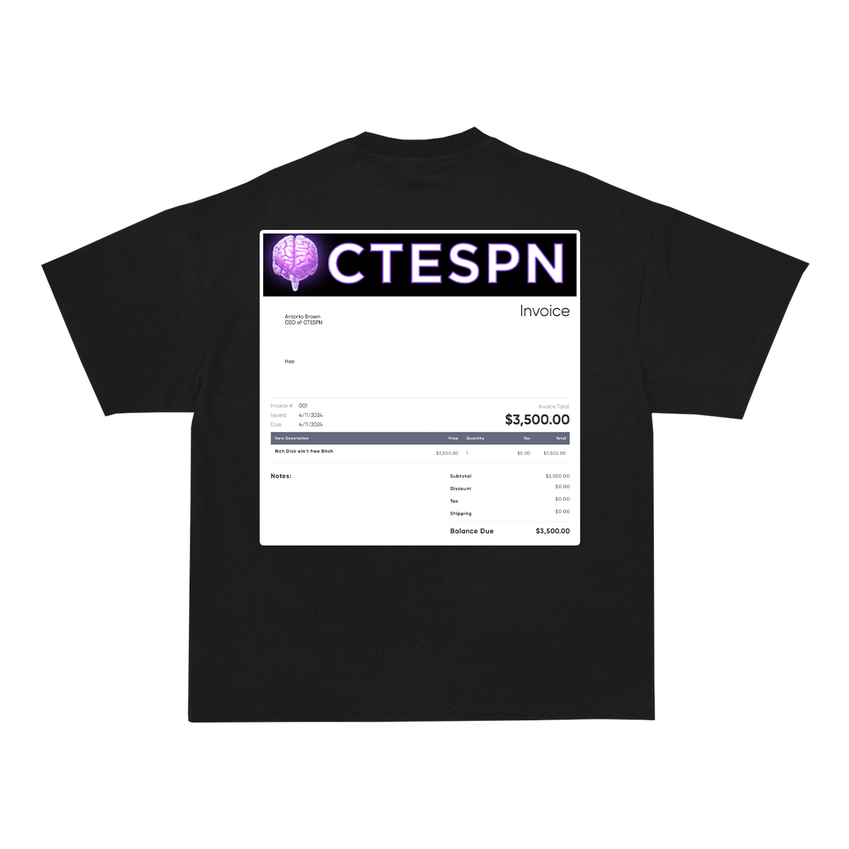 Invoice Shirt